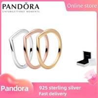 100% Bạc S925 Chính Hãng PANDORA [ 186314 ] Nhẫn xương sống mong muốn được đánh bóng
