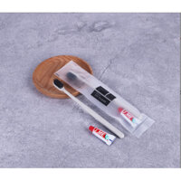 100 Bàn chải đánh răng , kem đánh răng dùng một lần cho khách sạn cao cấp giá rẻ làm từ lúa mạch