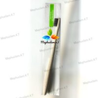 100 bàn chải kem đánh răng lúa mạch bao bì túi kraft trắng xanh tự hủy cho khách sạn