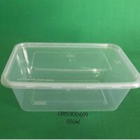100 BỘ HỘP NHỰA HÌNH CHỮ NHẬT 550ML