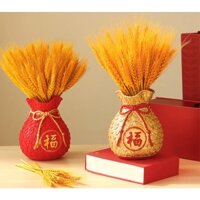 100 Bông hoa khô lúa mạch trang trí cắm hoa làm bình hoa trang trí vàng đẹp trang trí nhà cửa dịp tết