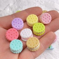 100 Cái / bộ Nhựa Mô Phỏng Hoạt Hình Macaron Flatback Cabochon Nghệ Thuật Cung Cấp DIY Bông Tai Thủ Công Thêu Sò
