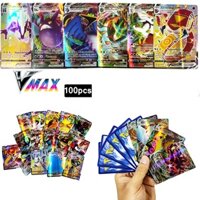 100 Cái / hộp Thẻ Pokemon Vmax Shining TAKARA TOMY Pokemon Card Game Battle Carte Pikachu Charizard Trading Card Không lặp lại