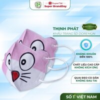 100 cái khẩu trang y tế trẻ em 5D Thịnh Phát 3 lớp in hình Doremon dành cho bé 4 - 10 tuổi Cỏ Ba Lá