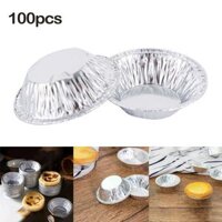 100 Cái Khuôn Bánh Tart Trứng Khay Giấy Bạc Dùng Một Lần Hộp Bánh Muffin Hộp Bánh Tart Trứng Bộ Bánh Mince