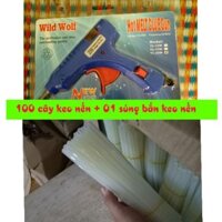 100 cây keo nến nhỏ & 01 súng bắn keo nhỏ