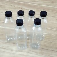 100 Chai nhựa vuông đựng trà sữa, nước ngô, nước ép 330ml