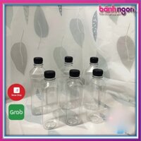 100 Chai Nhựa Vuông Nắp đen 330ml,470ml Việt Nhật–Chai Nhựa Đựng Trà Sữa, Nước ép An Toàn