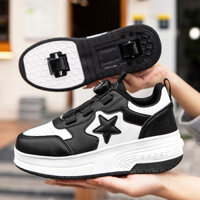 [100% chất lượng cao] Hàng giao ngay Giày lăn gót chân hai gót Giày bánh xe Bé trai Bé gái Trẻ em Người lớn Giày trượt patin thể thao ngoài trời Bánh xe có thể tháo rời Giày đi bộ trẻ em Size 29-41 UAZJ