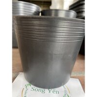 100 chậu nhựa đen c7 loại dày dặn trồng hoa kích thước 16x14cm