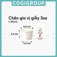 100 chén gia vị giấy, hộp sốt bằng giấy kèm nắp chắc chắn, dùng 1 lần COGIGROUP, đựng sốt, nước chấm 2,9 oz (~82ml)