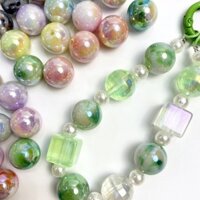 100 Chiếc 16 Mm Trang Sức Phụ Kiện Bông Tai Dây Xích Điện Thoại Màu UV Chuyển Đổi Hạt Tròn DIY Hào Quang Nhuộm Vật Liệu Thủ Công