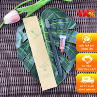 100 Chiếc bàn chải đánh răng khách sạn có kem 3g dùng 1 lần đóng túi giấy kraft nâu chuyên cho khách sạn nhà nghỉ resort