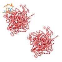 100 Chiếc Đỏ Trắng Handmade Giáng Sinh Kẹo mía Kawaii Thu Nhỏ Thực Phẩm Trang Trí Nhà