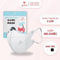100 CHIẾC Khẩu trang y tế 5D Gumi 3 lớp mask kháng khuẩn,lọc bụi,chống tia UV hiệu quả