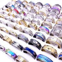 100 Chiếc Nhẫn Inox Cho Nam Nữ Trang Sức Hợp Thời Trang