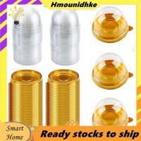 100 Chiếc Nhựa Trong Suốt Mini Cupcake Hộp Tròn Bánh Trung Thu Món Tráng Miệng Hộp Đựng Bánh Quy Muffins Mái Vòm Hộp