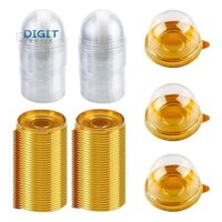 100 Chiếc Nhựa Trong Suốt Mini Cupcake Hộp Tròn Bánh Trung Thu Món Tráng Miệng Hộp Đựng Bánh Quy Muffins Mái Vòm Hộp