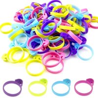 100 Chiếc Ống Túi Cố Định Vòng Cupcake Đóng Băng Kẹp Cà Vạt Mờ Bánh Ngọt Dây Buộc Nhựa Có Thể Tái Sử Dụng