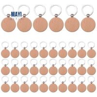 100 Chiếc Trống Tròn Gỗ Móc Chìa Khóa Tự Làm Gỗ Móc Khóa Thẻ Chìa Khóa Có Thể Khắc Tự Làm Quà Tặng