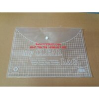 100 chiếc Túi Clear bag khổ F dầy FD (túi khuy, túi cúc, bìa nút)