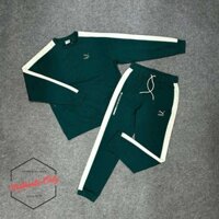 [100% CHÍNH HÃNG] Bộ Quần Áo Thu Đông PUMA Suit Crew Neck Logo Sweatshirt 'Green' - 538830-38