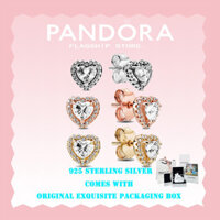 100% Chính hãng Bông tai Pandora Heart Lift lấp lánh bạc 925 kèm hộp cho phụ nữ