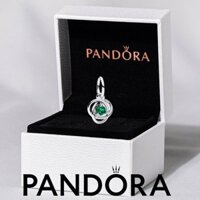 100% chính hãng PANDORA, vòng tay trang sức bạc S925, mặt dây chuyền hình vòng tròn xanh hoàng gia, charm treo