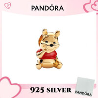 100% chính hãng PANDORA, vòng tay trang sức bạc S925, mặt dây chuyền, charm gấu Winnie the Pooh Disney