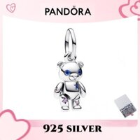 100% chính hãng PANDORA, vòng tay trang sức bạc S925 nguyên chất với charm hạt, charm gấu bông di động. 792986 C01
