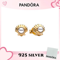 100% chính hãng PANDORA, vòng tay trang sức bạc S925, mặt dây chuyền, bông tai hình vỏ sò Disney The Little Mermaid