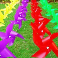 100 chong chóng nhựa đủ màu 24 cm, chong chóng 7 màu, chong chóng nhựa trang trí