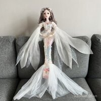 100 cm nàng tiên cá búp bê lớn búp bê Barbie tóc dài hát Nàng Tiên Cá công chúa quà tặng đồ chơi cô gái