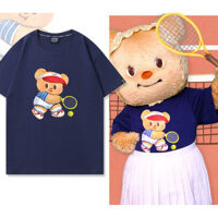 100% Cotton Dễ Thương Thái Lan Chơi Tennis Tay Ngắn Mềm Mại Dễ Thương Top Áo Thun Cặp Đôi Tay Dài