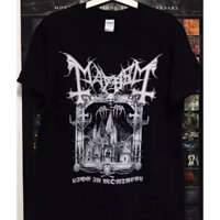 100% Cotton Handicapped Band Merchandise Áo thun nam tay ngắn màu đen Metal Rock