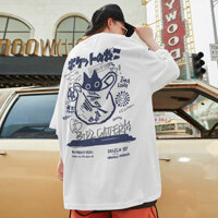 100% Cotton Hàng Có Sẵn 100T War Boys Áo Thun Mèo Nhật Bản Hoạt Hình Dạo Phố Quốc Gia Hợp Thời Trang Tay Ngắn bf Rời Trắng Nguyên Chất Cotton Mùa Hè t @ -
