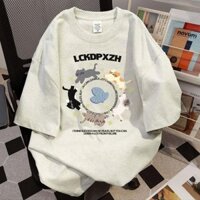 100% Cotton Legi Circle Kitten In Áo thun chui đầu ngắn tay cho bé trai và bé gái Mùa hè Mỹ Hip-Hop Loose Top