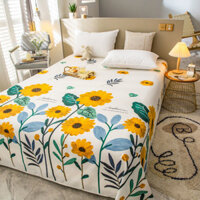 100% Cotton Nguyên Chất Mỏng Ga Giường Đơn Ký Túc Xá Giường Đơn Học Sinh 1.5m Giường Đôi 1.8m Vải Cotton 1-16-13