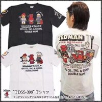 100% Cotton TEDMAN Lucky Devil Lego Lính Cứu Hỏa Thời Trang Độc Đáo Nam Tay Ngắn Cotton Nguyên Chất Hàng Có Sẵn