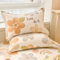 100% Cotton Vỏ Gối Một Cặp 48x74cm Người Lớn Đơn Nguyên Chất Cotton Gối 40x60 Vỏ Gối Nhỏ Đơn