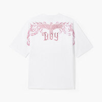 100% Cotton Xuân Hè Nam Nữ Cùng Phong Cách Áo Thun In Hình Đại Bàng Nhãn Thời Trang Tay Ngắn Phong Cách Mới