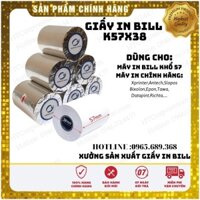 (100 cuộn) Giấy in hóa đơn  K57x38mm - Giấy in Bill K57x38mm dành cho Máy Cà Thẻ, Pos cầm tay, Máy In Bill Mimi