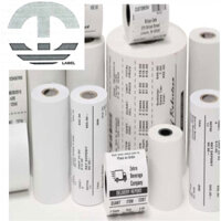 100 cuộn giấy label in bill, giấy in nhiệt Khổ 80x45mm