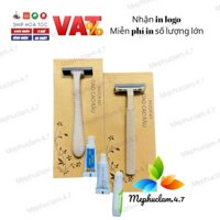 100 dao cạo râu dùng 1 lần bao bì Kraft 02 cho khách sạn, nhà nghỉ, homestay,...