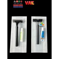 100 dao cạo râu khách sạn dùng 1 lần màu đen bao bì trắng sữa 01- nhận đặt in logo, thông tin