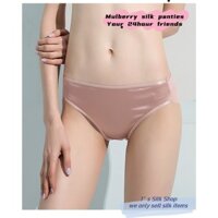 100% Dâu Lụa Satin Liền Mạch Quần Đùi Giữa Eo Quần Lót Mỏng Gợi Cảm Ngực Thoáng Khí Ngắn