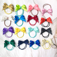 100 Dây buộc tóc nơ nhỏ 4 cánh nhiều màu cho bạn gái giá xưởng