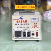 [100% DÂY ĐỒNG] Biến Áp Đổi Nguồn 220v ra 110v 100v 2000va 2 kva 20A dùng cho máy dưới 2000w BẢO HÀNH 3 NĂM