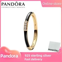 100% đích thực S925 Sterling bạc Pandora [163686c01] Đen MEN & đá vòng