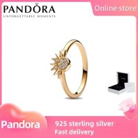 100% đích thực S925 Sterling bạc Pandora [162674c01] Nhẫn mặt trời lấp lánh thiên thể